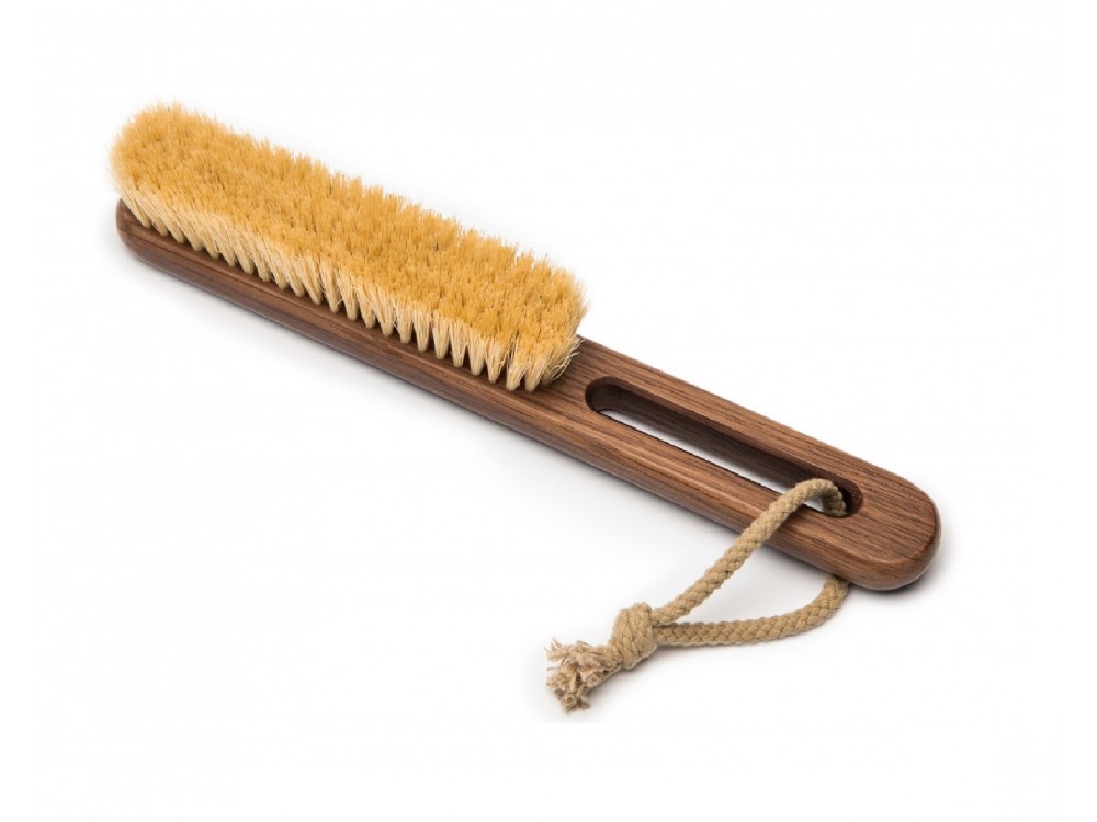 Steamery Clothing Brush, Wooden Cleaning Brush for Clothes, With Oak Handle and Vegan Agave Bristles