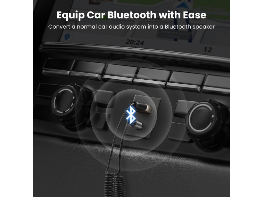 Ugreen Bluetooth 5.0 Handsfree Car Kit / Bluetooth Receiver με Μικρόφωνο, 70601 - ΑΝΟΙΓΜΕΝΗ ΣΥΣΚΕΥΑΣΙΑ