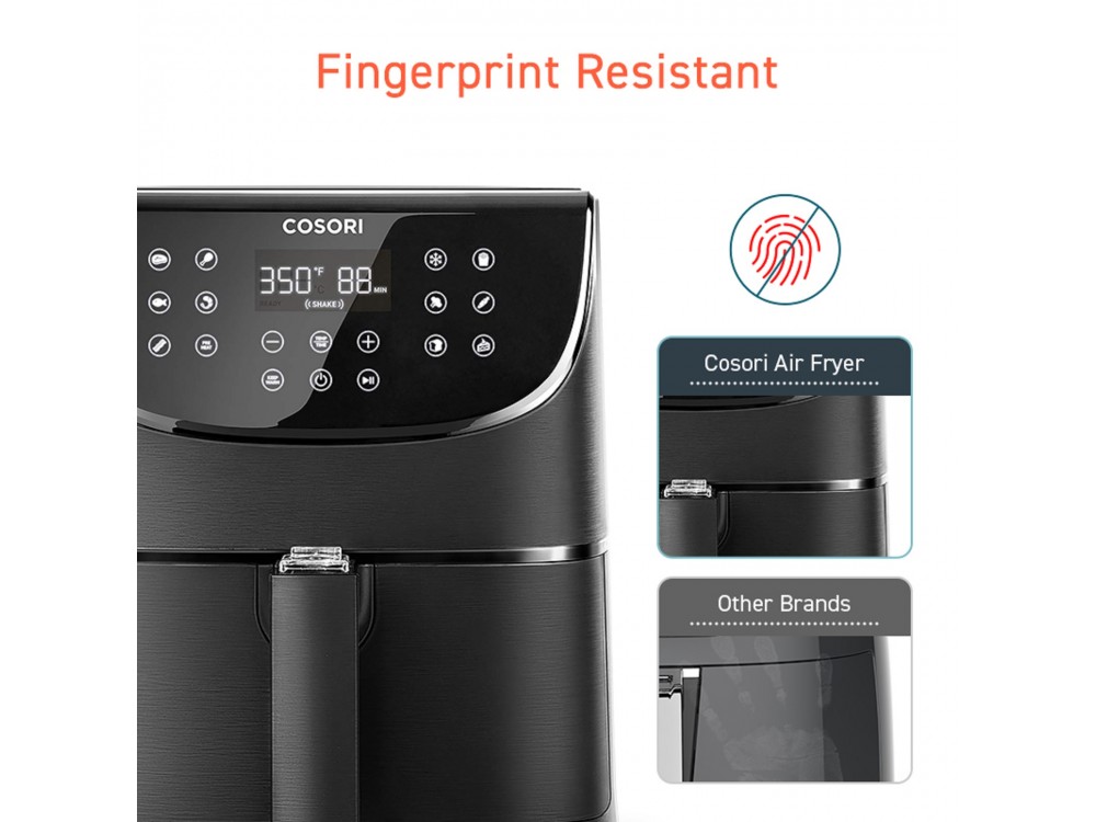 Cosori Air Fryer, Φριτέζα Αέρος XL 5.5lt για Υγιεινό Μαγείρεμα, 1700W, Touch Control, 11 Preset Menus & 100 Recipes Book