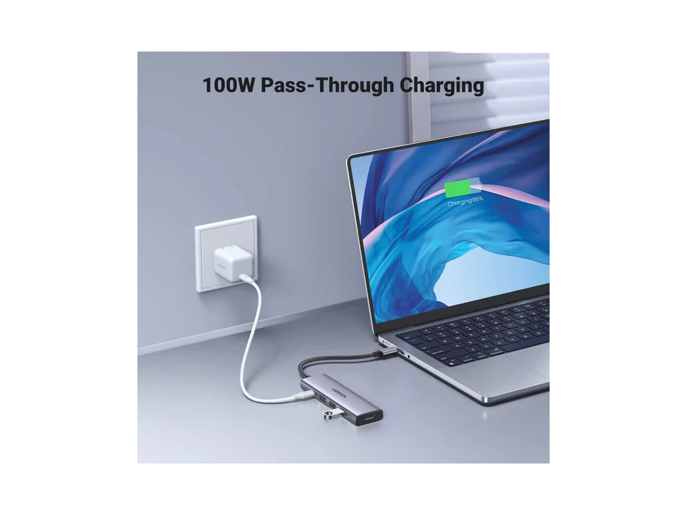 Ugreen 5-in-1 USB C Data Hub - HDMI/4K*1 + USB3.0*3 + 1*100W PD Charging