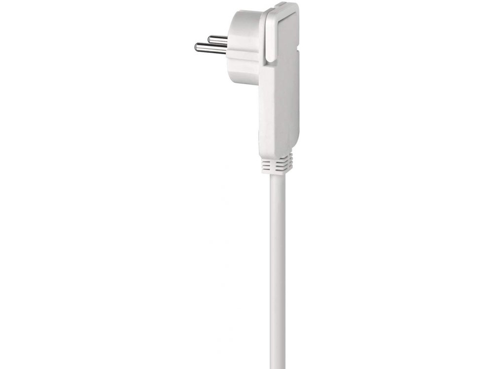 Brennenstuhl Balanteza 5m. Cable with Flat & Angle Plug, Schuko Angled Flat Plug Extension Cable 3x1.5mm², White