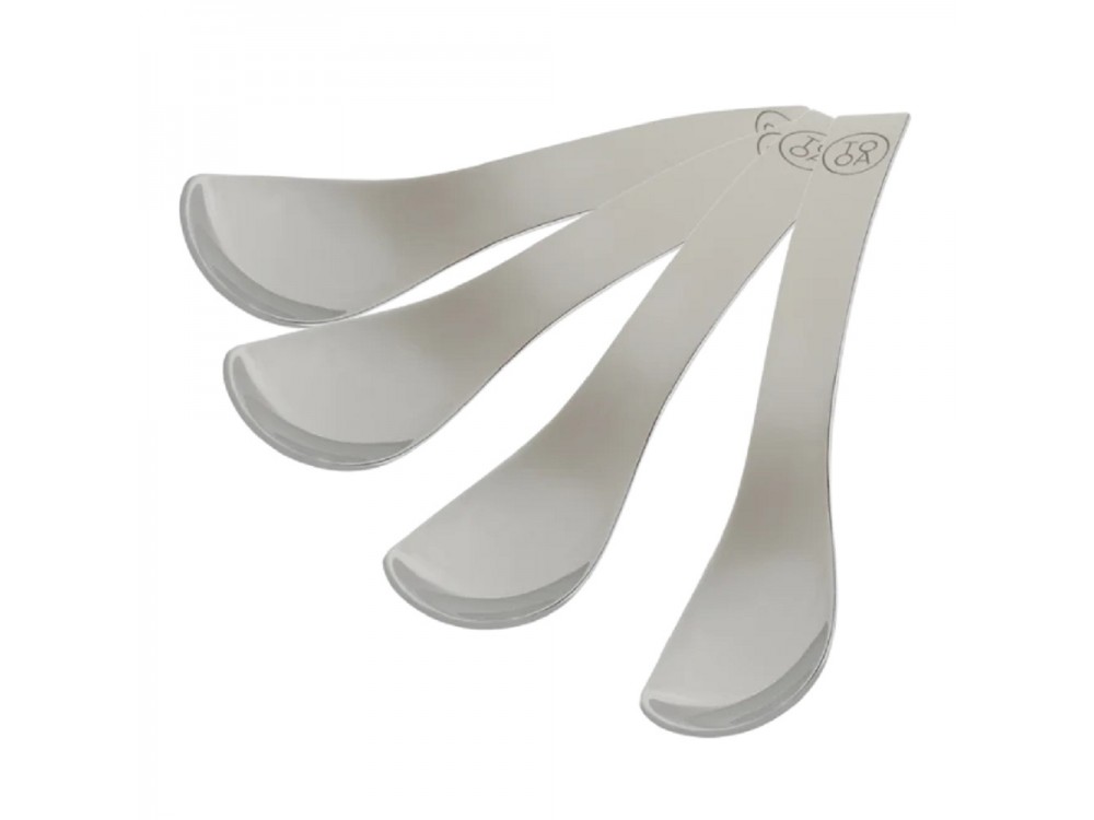 TooA Kit 4 Cup Holders + 4 Spoons, Set of 4 Gelato Cups and Spoons