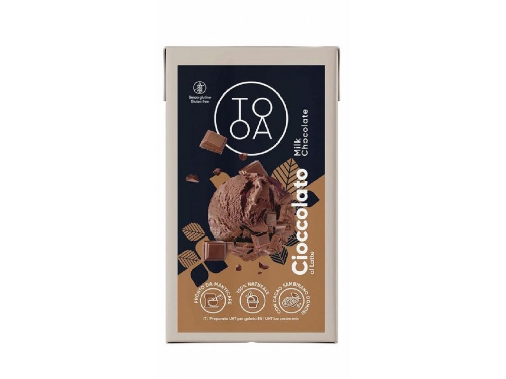 Milk Chocolate TooA Gelato με Κακάο Domori από 100% Φυσικά Συστατικά Χωρίς Συντηρητικά & Γλουτένη (Συσκευασία 1L)