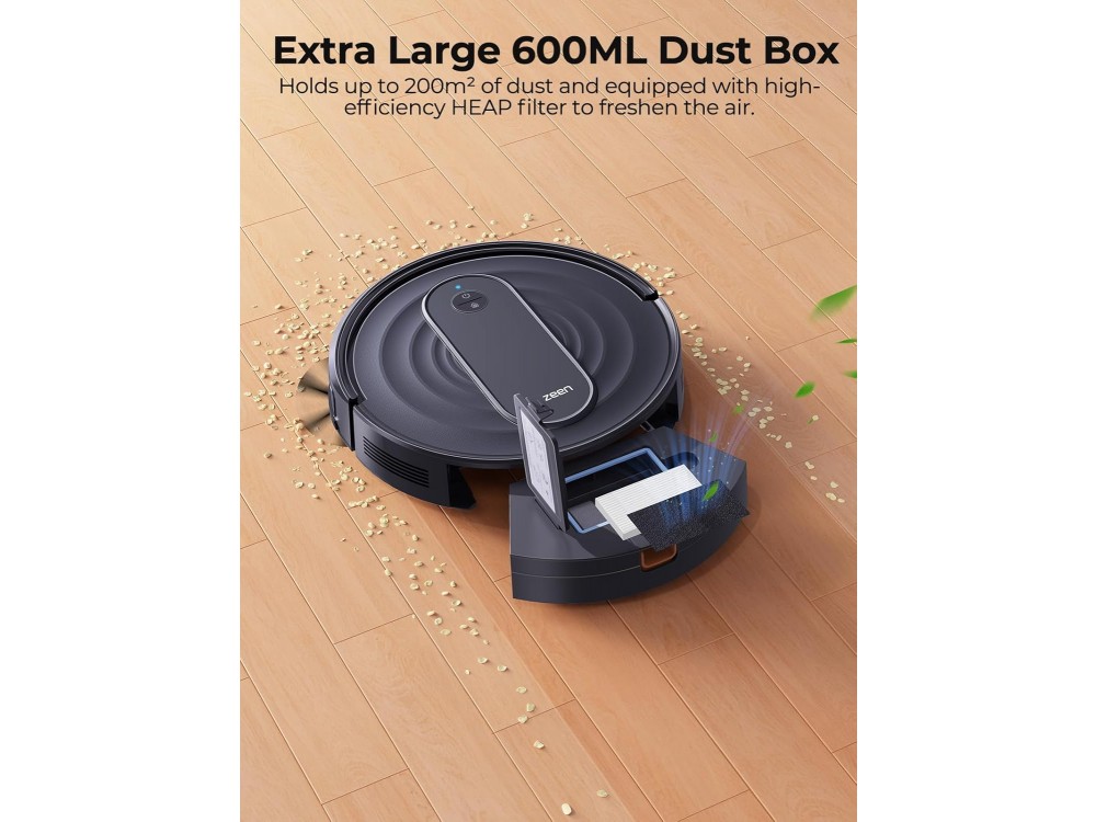 Airzeen R7 Smart Robot Vacuum / Mopping Cleaner 3000Pa, Λειτουργία Σφουγγαρίσματος, Έλεγχο μέσω APP & Smart Navigation, Black