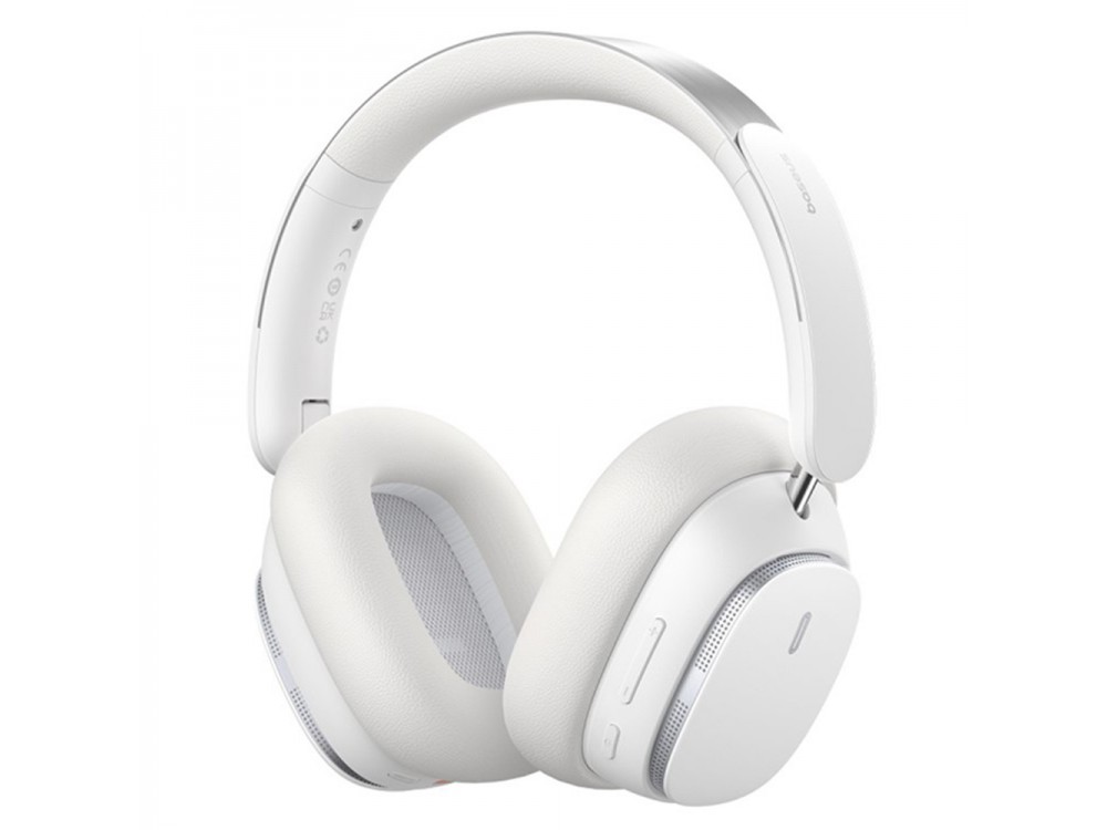 Baseus Bowie H1 Pro ANC Bluetooth 5.3 Headphones, Spatial Acoustics, Hi-Res Audio & LHDC Certified, 80H Playtime, Moon White