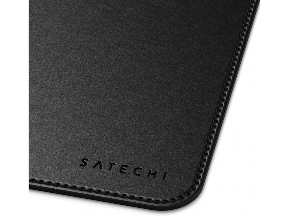 Satechi Eco-Leather Mouse Pad, 24.1cm x 19.1cm Ergonomic Mousepad, Waterproof Desk Mat, Black