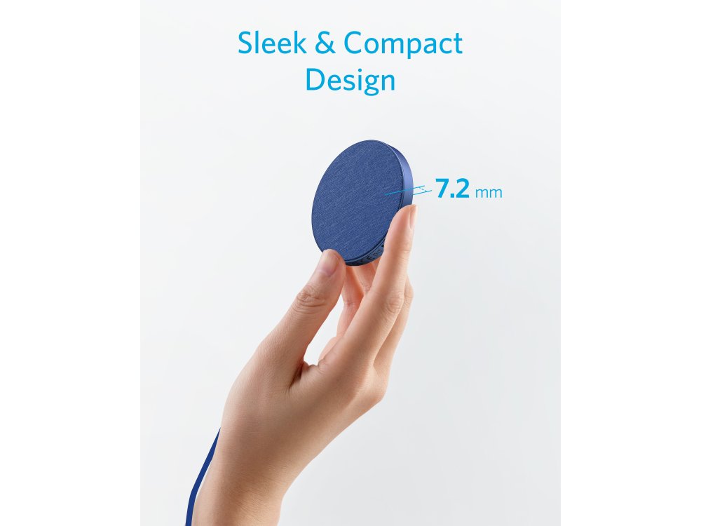 Anker PowerWave Select+ Magnetic Pad, Wireless Magnetic Charger for iPhope 12/13 Series - A2566G31, Blue