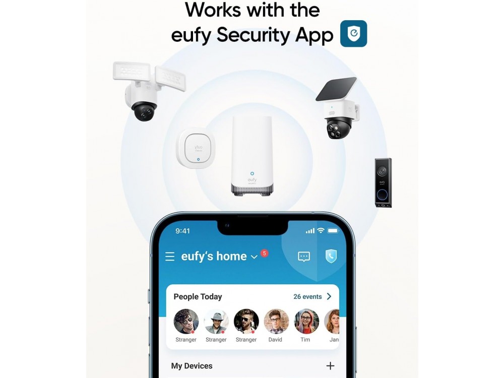 Anker Eufy Security Siren, Ασύρματη Σειρήνα 105dB, IP65, 2-Year Battery Life για χρήση με EufyCam Κέντρο (HomeBase 2 & 3)