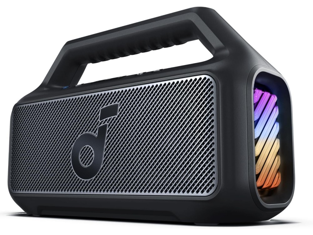 Anker Soundcore Boom 2, Φορητό Bluetooth Ηχείο 80W, IPX7 με BassUp 2.0, Built-in Subwoofer, RGB Lights & 24H Playtime, Black