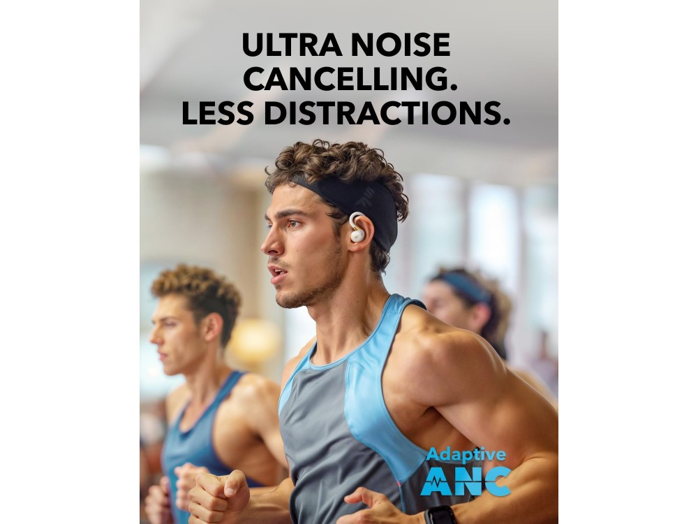 Anker Soundcore Sport X20 ANC Bluetooth 5.3 Ακουστικά TWS με Rotatable Ear Hooks & IP68, White