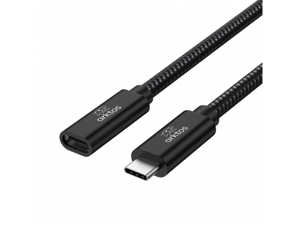 Arktos Hyperconnect USB3.2 20Gbps, 3 Μέτρα USB-C Καλώδιο Επέκτασης Type-C Θηλυκό σε Type-C Αρσενικό, Black