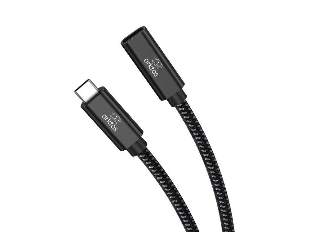 Arktos Hyperconnect USB3.2 20Gbps, 3 Μέτρα USB-C Καλώδιο Επέκτασης Type-C Θηλυκό σε Type-C Αρσενικό, Black