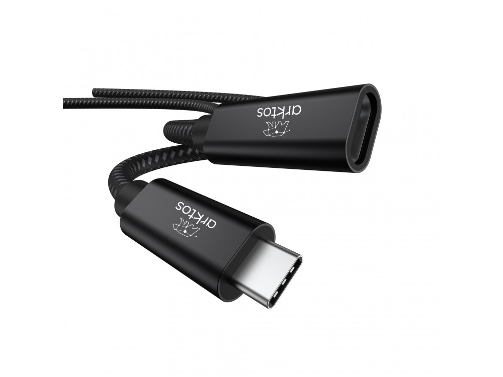 Arktos Hyperconnect USB3.2 20Gbps, 3 Μέτρα USB-C Καλώδιο Επέκτασης Type-C Θηλυκό σε Type-C Αρσενικό, Black