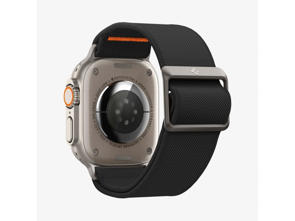 Spigen Lite Fit Ultra Apple Watch 44 / 45 / 46mm / Ultra 49mm, Ανταλλακτικό Λουράκι Υφασμάτινο, Black