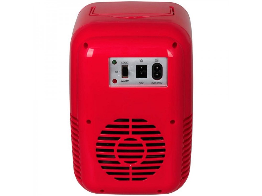 Emerio Mini Fridge 4L, Mini Portable Refrigerator with Cooling / Heating Function 12V / 220V, Red