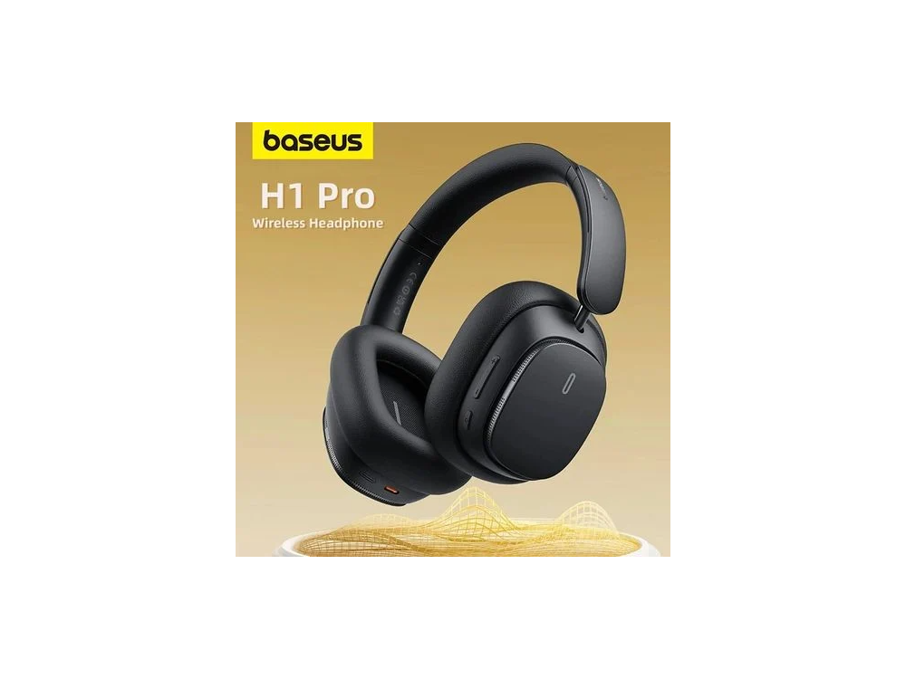 Baseus Bowie H1 Pro ANC Bluetooth 5.3 Headphones, Spatial Acoustics, Hi-Res Audio & LHDC Certified, 80H Playtime, Cluster Black