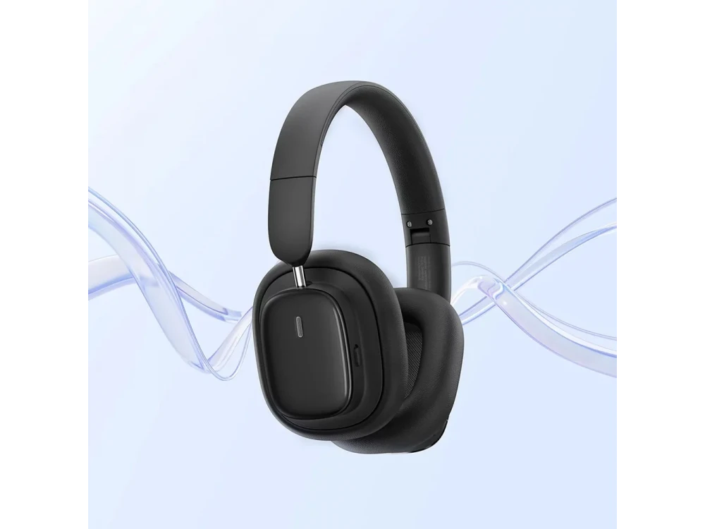 Baseus Bowie H1i ANC Bluetooth 5.3 Headphones, Dual Hi-Res 3D Spatial Audio & 100Η Playtime, Black