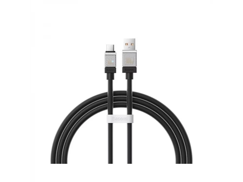 Baseus Coolplay Καλώδιο USB-C σε USB-A 100W, 1μ. με Διπλή Πλέξη, Black