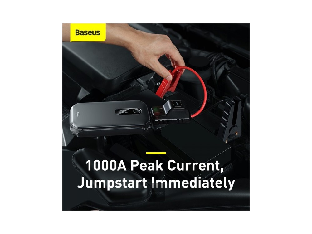 Baseus Super Energy Pro Jump Starter, Φορητός Εκκινητής Μπαταρίας Αυτοκινήτου 12000mΑh, με Power Bank / USB / Φακό