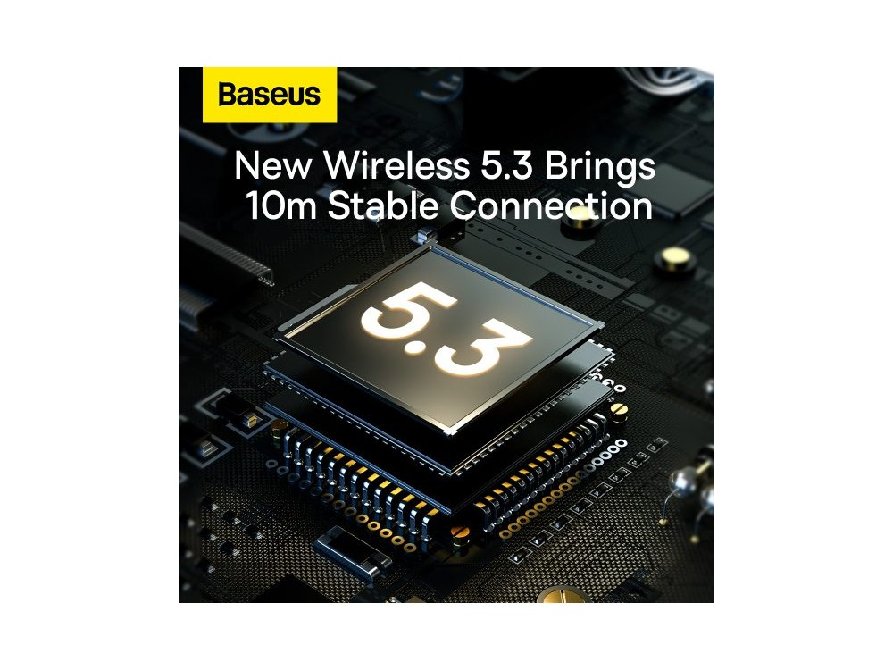 Baseus Encok D02 Pro Bluetooth 5.3 Ακουστικά, Low Latency & 50Η Playtime, Black