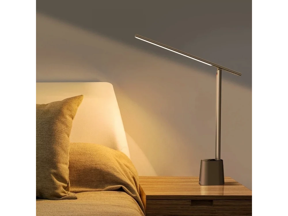 Baseus Smart Eye Series, LED Desk Lamp, Wireless, Rechargeable 180° rotation with Adjustable Brightness, Dark Gray