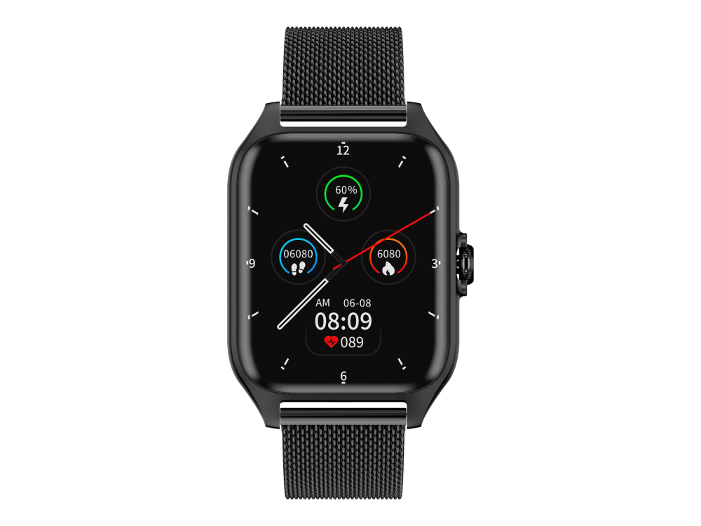 Garett GRC Activity 2 Smartwatch με AMOLED Display, Voice Assistant, Smart App, Παλμογράφο & Μπαταρία έως 7 Ημέρες, Black Matt