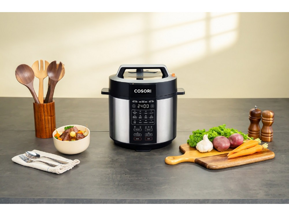 Cosori Multicooker & Pressure Cooker 9-in-1 1100W 5.7L, with LCD Display & 14 Cooking Programs + Recipe Book