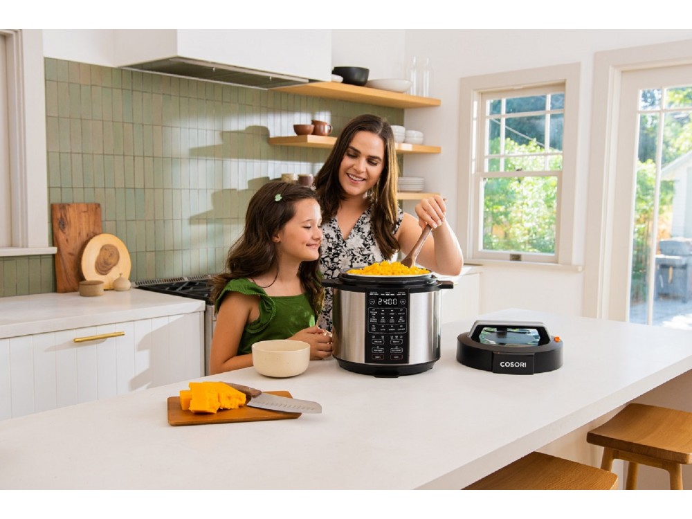 Cosori Multicooker & Pressure Cooker 9-in-1 1100W 5.7L, with LCD Display & 14 Cooking Programs + Recipe Book