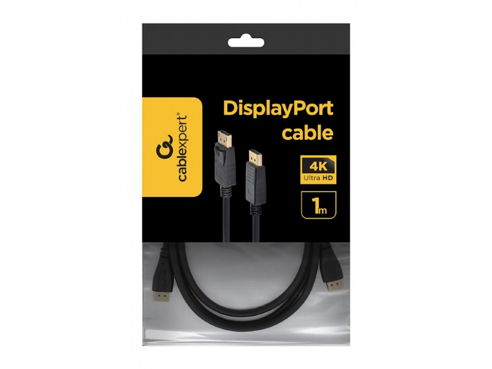 Cablexpert DisplayPort 1.2 Καλώδιο 4K@60Hz, 1μ., Μαύρο