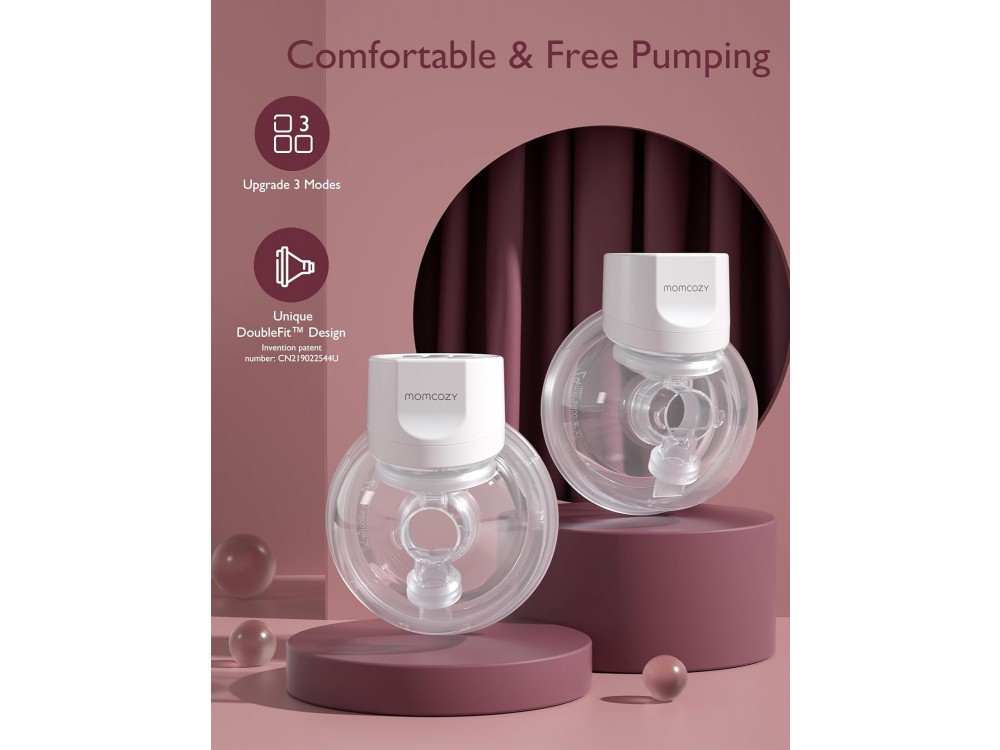 Momcozy S12 Pro Breast Pump Hands Free, Electric Double Breast Pump with 3 Functions & 9 Intensity Levels, Cozy White