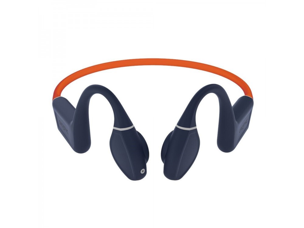 Creative Outlier Free Pro+ Bone Conduction Bluetooth 5.3 Handsfree Ακουστικά με MP3 Player 8GB, Midnight Blue / Fiery Orange