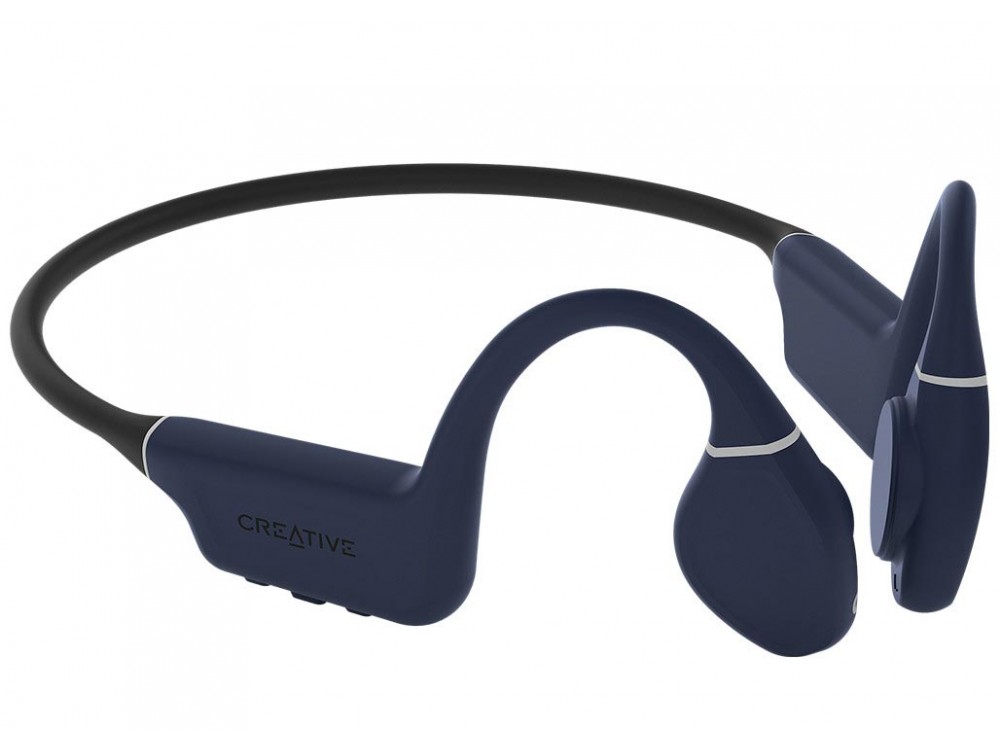 Creative Outlier Free Pro+ Bone Conduction Bluetooth 5.3 Handsfree Ακουστικά με MP3 Player 8GB, Midnight Blue / Matte Black