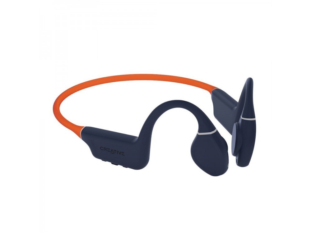 Creative Outlier Free Pro+ Bone Conduction Bluetooth 5.3 Handsfree Ακουστικά με MP3 Player 8GB, Midnight Blue / Fiery Orange