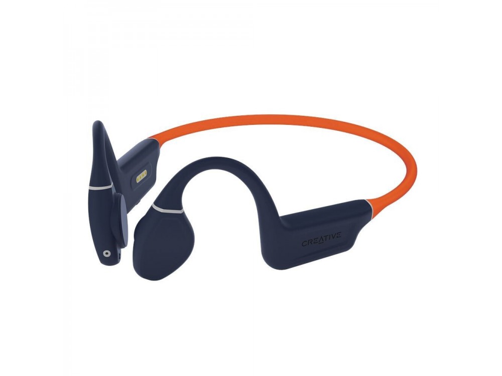 Creative Outlier Free Pro+ Bone Conduction Bluetooth 5.3 Handsfree Ακουστικά με MP3 Player 8GB, Midnight Blue / Fiery Orange