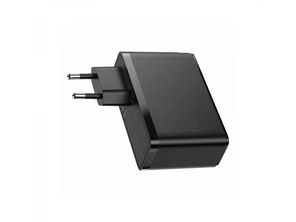 Baseus GaN2 Pro Φορτιστής Πρίζας 100W, PD3.0, QC3.0, SCP, PPS με 2xUSB-C & 2xUSB-A, Black