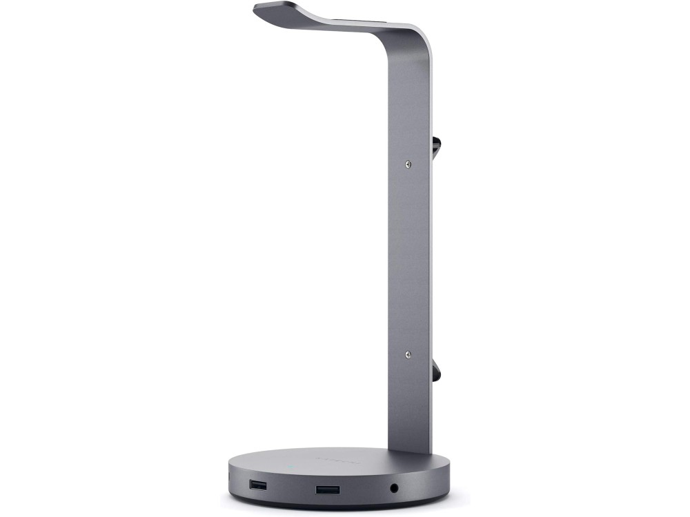 Satechi Aluminum USB Headphone Stand, Επιτραπέζια Βάση Ακουστικών με USB-A*3 & AUX, Space Gray