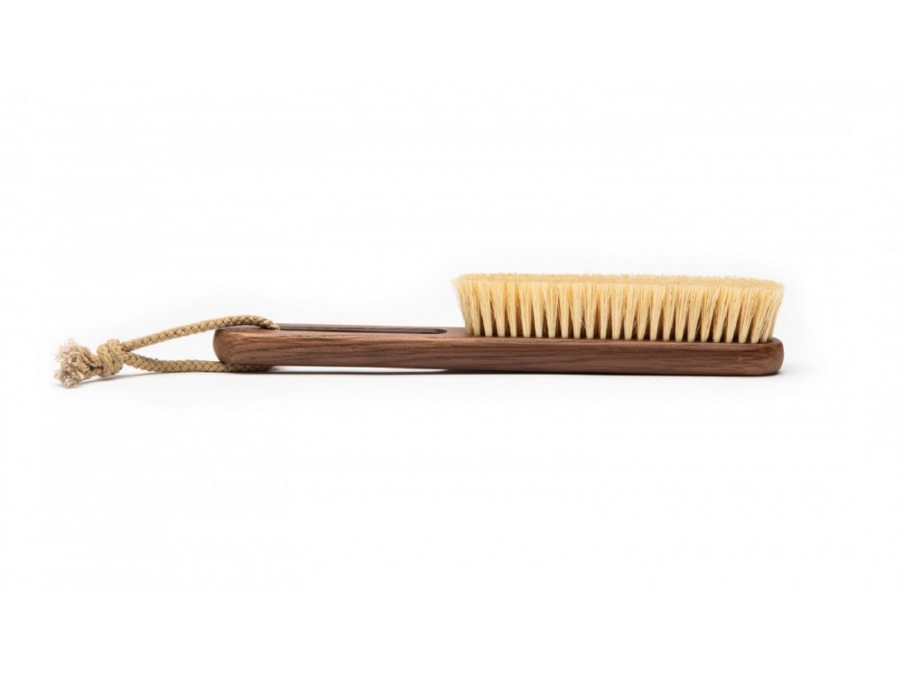 Steamery Clothing Brush, Wooden Cleaning Brush for Clothes, With Oak Handle and Vegan Agave Bristles