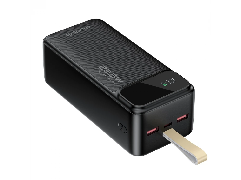 Choetech B731 40000 22.5W PD USB-C Power Bank 40.000mAh Power Delivery & QC3.0, με LED display, Black