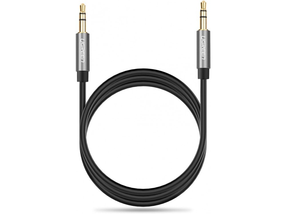 Ugreen Audio AUX Cable, 5m. Gold plated with Nylon Weave 3.5mm, Black