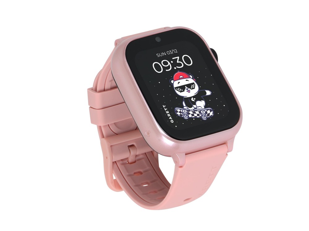 Garett Kids Cute 2 4G, Children's Ultra-thin Smartwatch with 1.83" Screen, GPS, 7 Games & Face Unlock Function, Pink