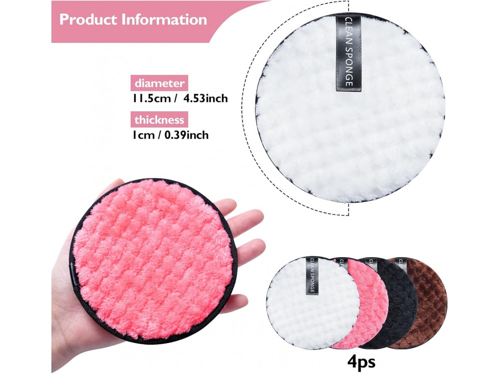 AJ 4pcs Makeup Remover, Makeup Remover Cloths set of 4pcs