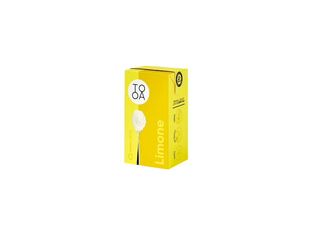 Limone TooA Gelato Vegan with Sorrento Lemon, from 100% Natural Ingredients, Free of Preservatives, Gluten & Lactose (Set of 2 Pods)