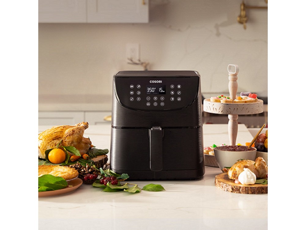 Cosori Air Fryer, Φριτέζα Αέρος XL 5.5lt για Υγιεινό Μαγείρεμα, 1700W, Touch Control, 11 Preset Menus & 100 Recipes Book