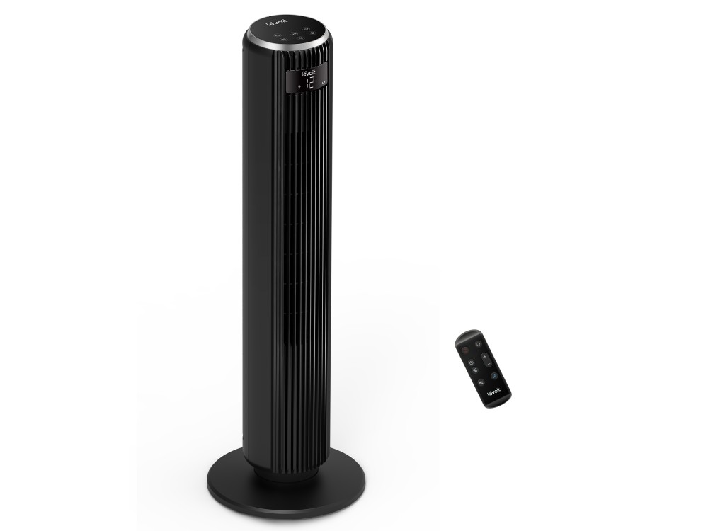 Levoit TempSense 36 Extra Quiet 20dB 7.9m/s Ανεμιστήρας Tower 36” / 92cm με DC Motor, LED Οθόνη, 90° Oscillating, Remote & Timer