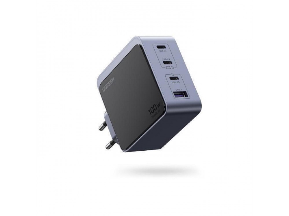 Ugreen Φορτιστής X565 GaN 100W με Θύρα USB-A και 3 Θύρες USB-C, PD / QC 4.0, Γκρί