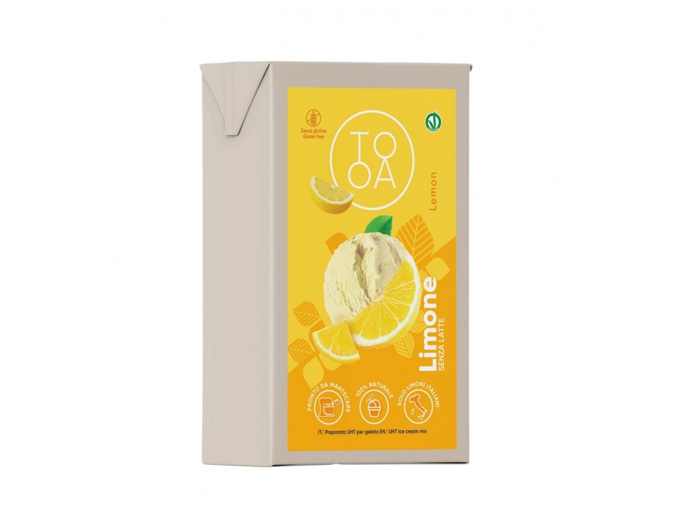 Limone TooA Gelato Vegan με Λεμόνι Sorrento, από 100% Φυσικά Συστατικά Χωρίς Συντηρητικά Γλουτένη & Λακτόζη (Συσκευασία 1L)