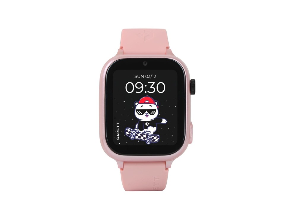 Garett Kids Cute 2 4G, Children's Ultra-thin Smartwatch with 1.83" Screen, GPS, 7 Games & Face Unlock Function, Pink