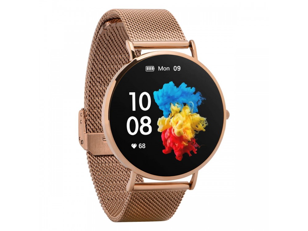 Garett Verona Smartwatch, IP67, AMOLED Display, Health Monitoring, Sports Mode & Battery Life up to 7 Days, Gold