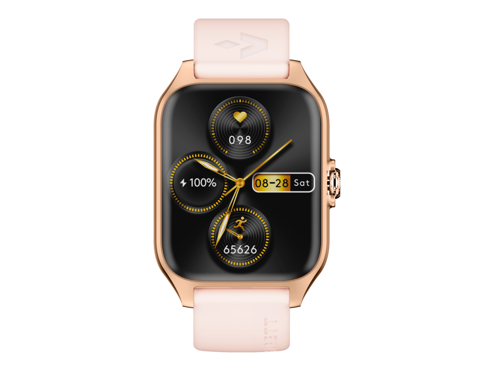 Garett GRC Activity 2 Smartwatch με AMOLED Display, Voice Assistant, Smart App, Παλμογράφο & Μπαταρία έως 7 Ημέρες, Gold Matt