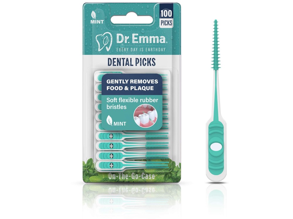 Dr. Emma Dental Picks Mint, Μεσοδόντια Βουρτσάκια 100τμχ